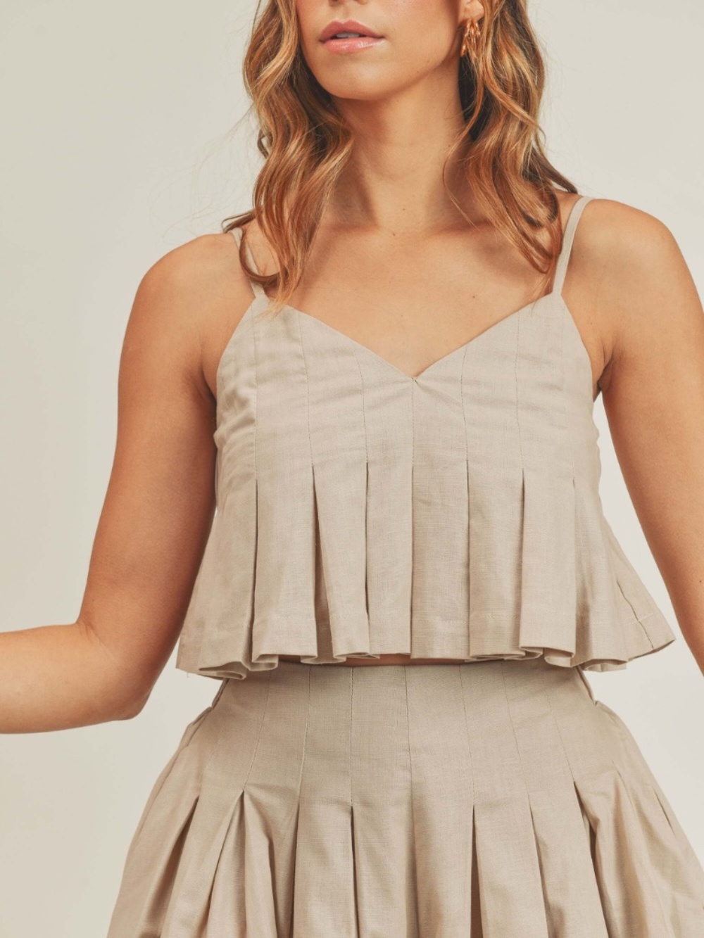 Pleated Crop Top